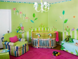 Дизайн комнаты для новорожденной девочки. Ремонт и отделка.