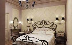Ремонт спальни:  Элементы художественной ковки в дизайне спальни.