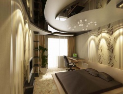 Ремонт спальни:  дизайн узкой спальни -современно.