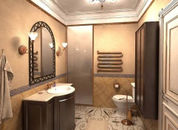 Ремонт ванной: стильная ванная комната. 