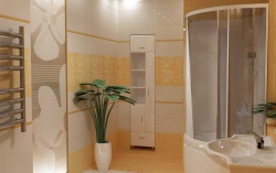 Ремонт ванной: Дизайн ванной комнаты с душевой.