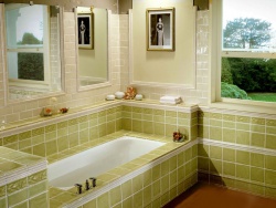 Ремонт ванной:  Дизайн плитки в ванной. С алатовый цвет.
