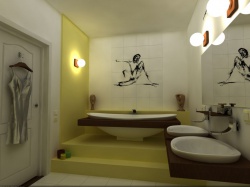 Ремонт ванной: стильная ванная комната -дизайн.