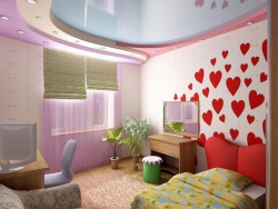Ремонт детской комнаты для девочки. Забавные сердечки напоминают нашим дочуркам о нашей безграничной любви. 