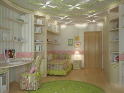 Ремонт, отделка и  оформление детской комнаты для девочки.